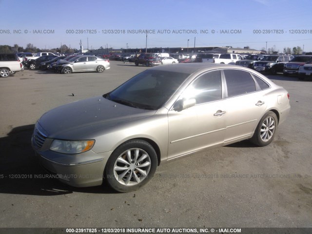 KMHFC46F76A086295 - 2006 HYUNDAI AZERA TAN photo 2