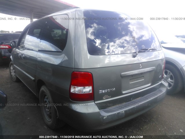 KNDUP132656669040 - 2005 KIA SEDONA EX/LX GRAY photo 3