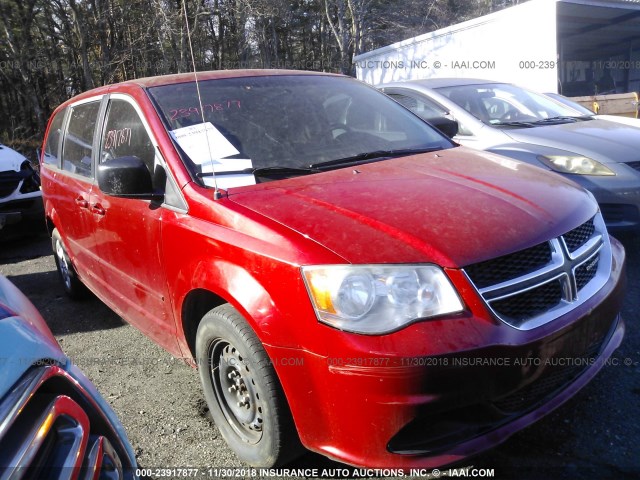 2C4RDGBGXCR328972 - 2012 DODGE GRAND CARAVAN SE RED photo 1