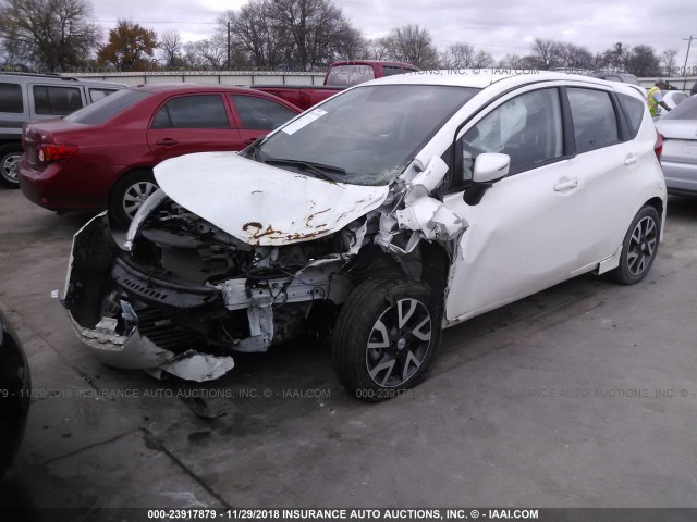 3N1CE2CPXFL445377 - 2015 NISSAN VERSA NOTE S/S PLUS/SV/SL/SR WHITE photo 2