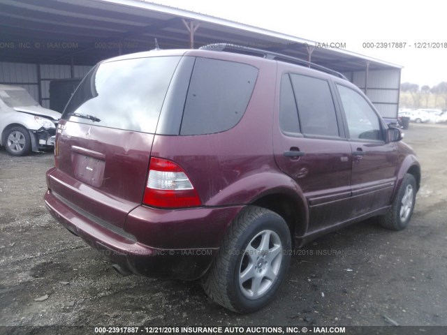 4JGAB54E73A385911 - 2003 MERCEDES-BENZ ML 320 MAROON photo 4