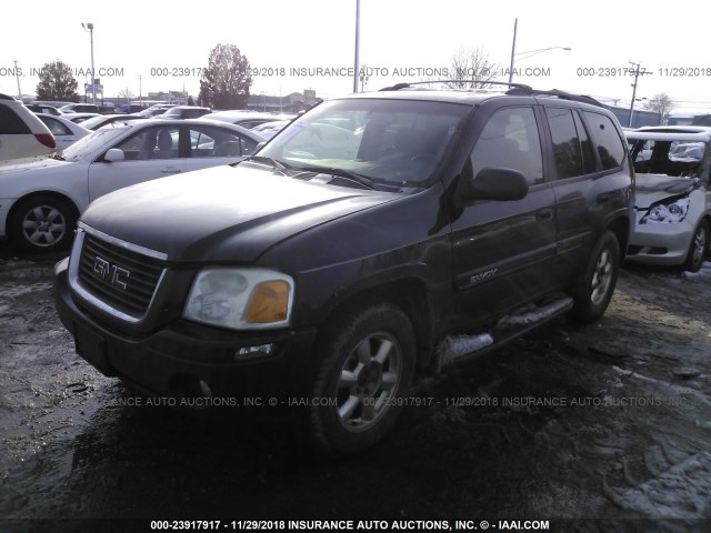 1GKDT13S922436384 - 2002 GMC ENVOY BLACK photo 2