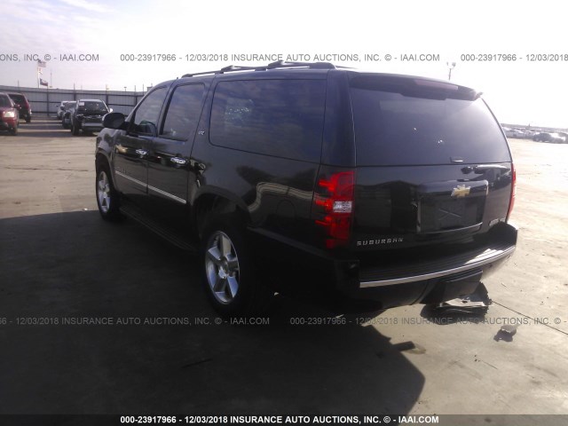 1GNSCKE04BR353450 - 2011 CHEVROLET SUBURBAN BLACK photo 3