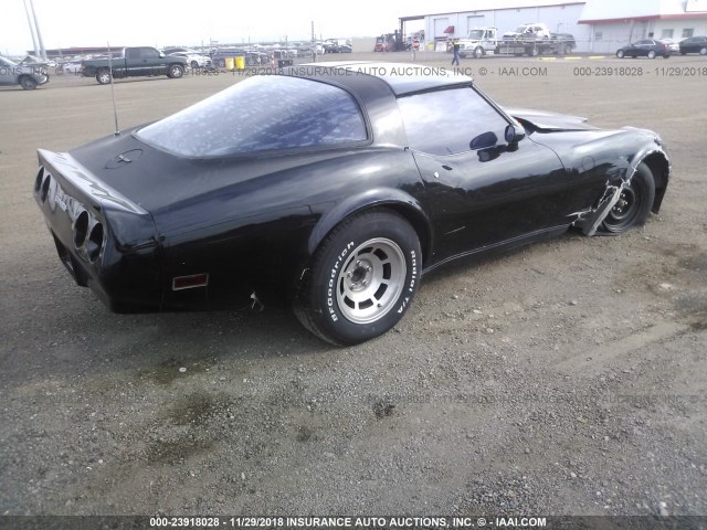 1G1AY8763BS412256 - 1981 CHEVROLET CORVETTE BLACK photo 4