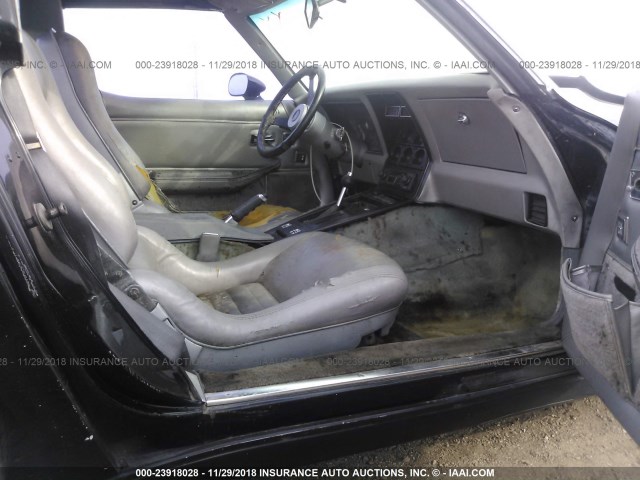 1G1AY8763BS412256 - 1981 CHEVROLET CORVETTE BLACK photo 5