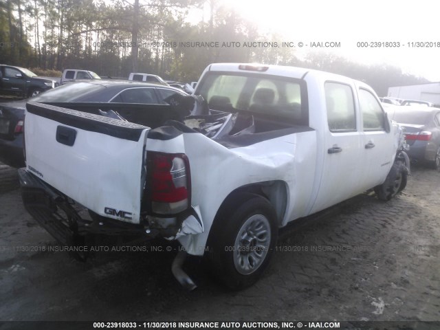 2GTEC13C881238431 - 2008 GMC SIERRA C1500 WHITE photo 4