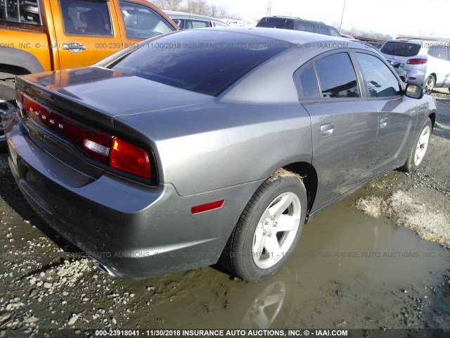 2C3CDXAG1CH280408 - 2012 DODGE CHARGER POLICE GRAY photo 4