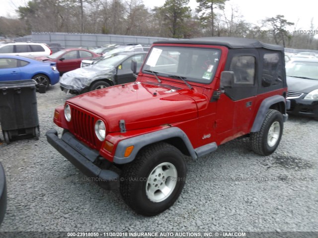 1J4FY29P4VP481152 - 1997 JEEP WRANGLER / TJ  RED photo 2