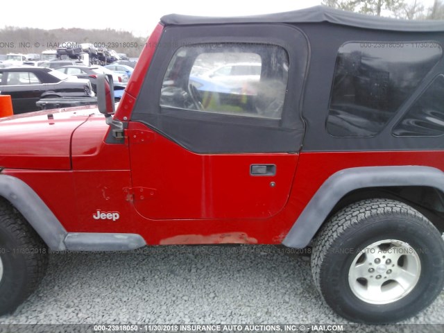 1J4FY29P4VP481152 - 1997 JEEP WRANGLER / TJ  RED photo 6