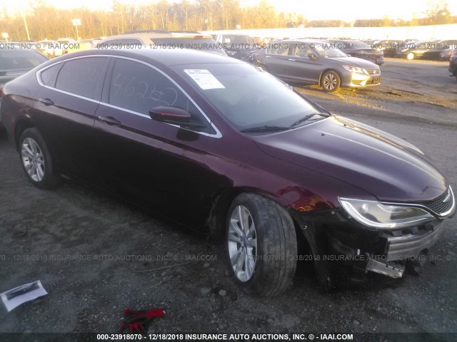 1C3CCCAB9GN143379 - 2016 CHRYSLER 200 BURGUNDY photo 1