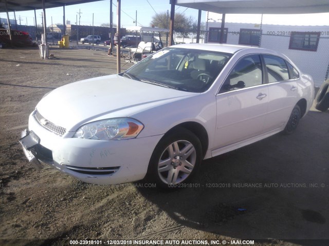 2G1WB5E38G1107583 - 2016 CHEVROLET IMPALA LIMITED LT WHITE photo 2