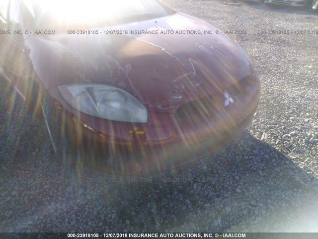 4A3AK24F36E054958 - 2006 MITSUBISHI ECLIPSE GS ORANGE photo 6