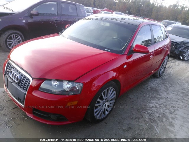 WAUHF78P67A082717 - 2007 AUDI A3 2 RED photo 2