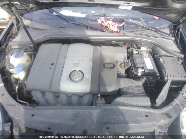 3VWEF71K07M159540 - 2007 VOLKSWAGEN JETTA WOLFSBURG 黑色 照片 10