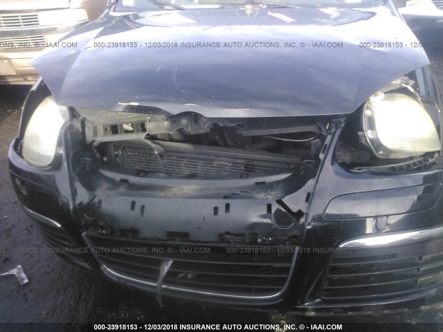 3VWEF71K07M159540 - 2007 VOLKSWAGEN JETTA WOLFSBURG 黑色 照片 6