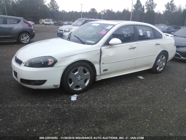 2G1WD57C291127113 - 2009 CHEVROLET IMPALA SS WHITE photo 2