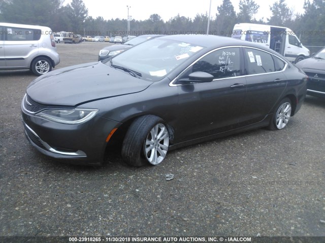 1C3CCCAB3FN753477 - 2015 CHRYSLER 200 LIMITED GRAY photo 2