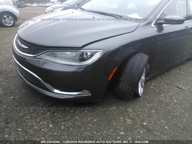 1C3CCCAB3FN753477 - 2015 CHRYSLER 200 LIMITED GRAY photo 6