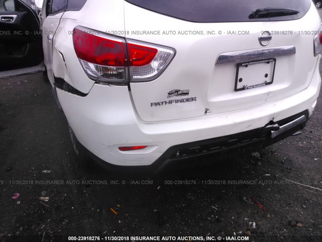 5N1AR2MN7FC620021 - 2015 NISSAN PATHFINDER S/SV/SL/PLATINUM WHITE photo 6