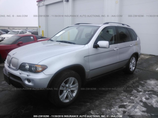 5UXFB53525LV15563 - 2005 BMW X5 4.4I Gümüş foto 2