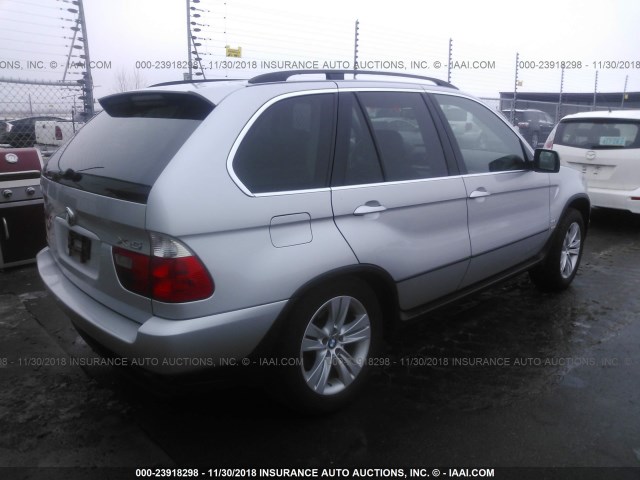 5UXFB53525LV15563 - 2005 BMW X5 4.4I Gümüş foto 4