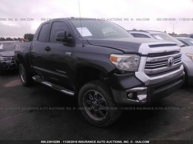 5TFRW5F17GX207389 - 2016 TOYOTA TUNDRA DOUBLE CAB SR/SR5 GRAY photo 1