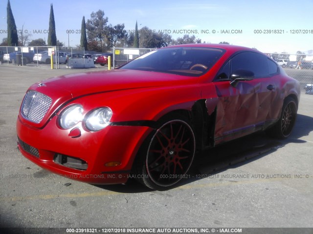 SCBCR63W85C028840 - 2005 BENTLEY CONTINENTAL GT RED photo 2