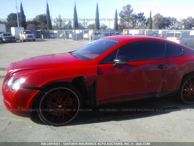 SCBCR63W85C028840 - 2005 BENTLEY CONTINENTAL GT RED photo 6