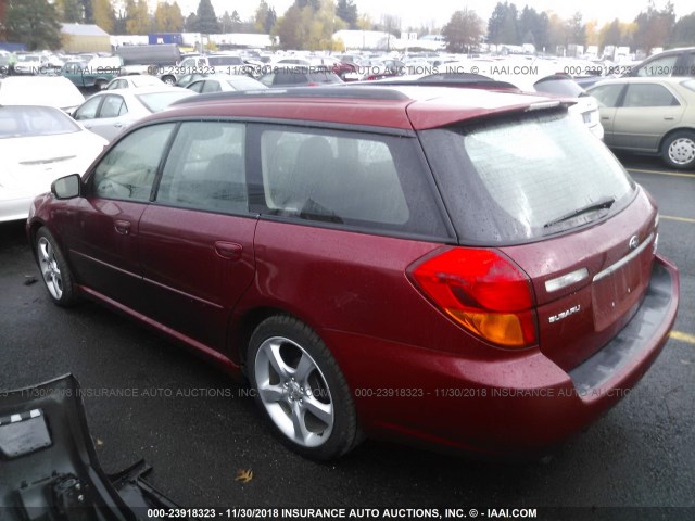 4S3BP676054318623 - 2005 SUBARU LEGACY GT LIMITED RED photo 3