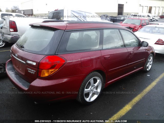 4S3BP676054318623 - 2005 SUBARU LEGACY GT LIMITED RED photo 4