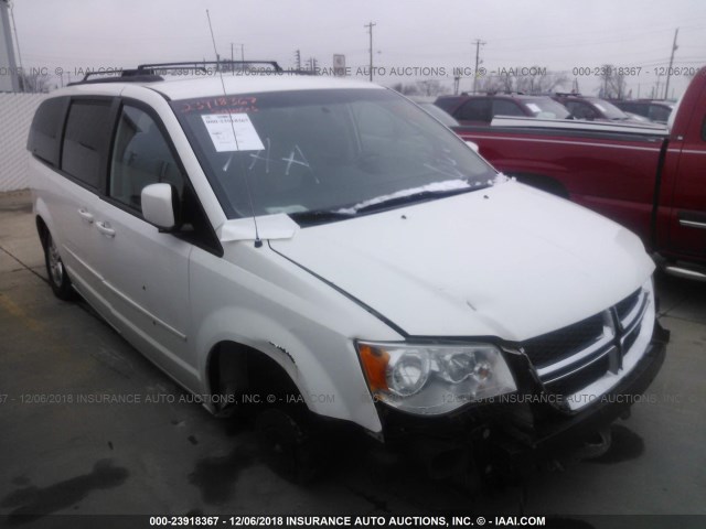 2C4RDGCG5CR146661 - 2012 DODGE GRAND CARAVAN SXT WHITE photo 1