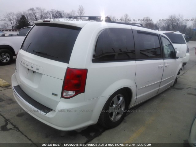 2C4RDGCG5CR146661 - 2012 DODGE GRAND CARAVAN SXT WHITE photo 4