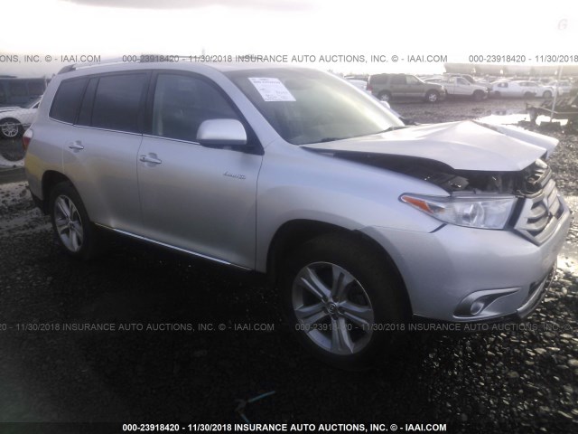 5TDDK3EH7DS221710 - 2013 TOYOTA HIGHLANDER LIMITED SILVER photo 1