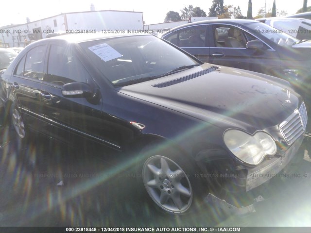 WDBRF61J63A512763 - 2003 MERCEDES-BENZ C 240 BLUE photo 1