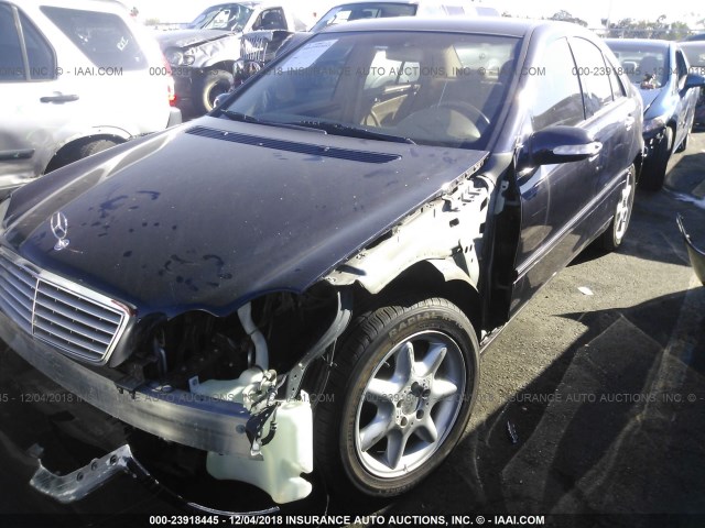 WDBRF61J63A512763 - 2003 MERCEDES-BENZ C 240 BLUE photo 6