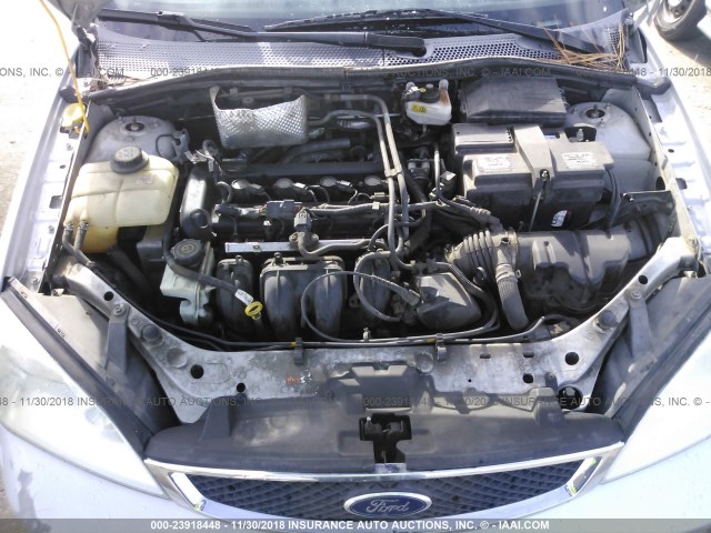 1FAFP34N67W114482 - 2007 FORD FOCUS ZX4/S/SE/SES SILVER photo 10