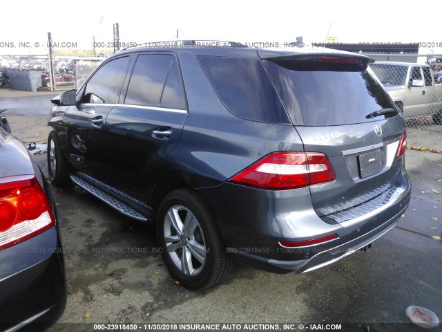 4JGDA5JB6FA599125 - 2015 MERCEDES-BENZ ML 350 GRAY photo 3