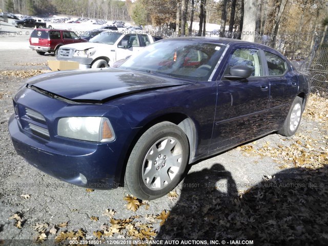 2B3LA43R46H314736 - 2006 DODGE CHARGER SE/SXT BLUE photo 2