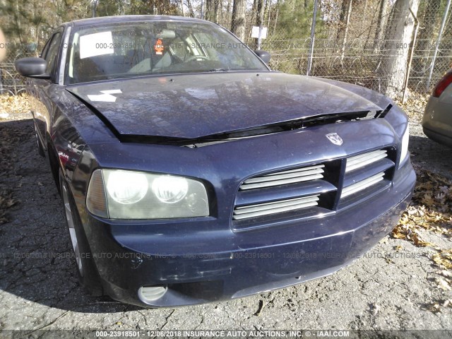 2B3LA43R46H314736 - 2006 DODGE CHARGER SE/SXT BLUE photo 6