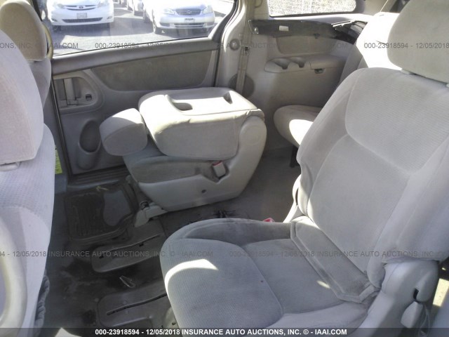 5TDZA23CX4S189796 - 2004 TOYOTA SIENNA CE/LE GOLD photo 8