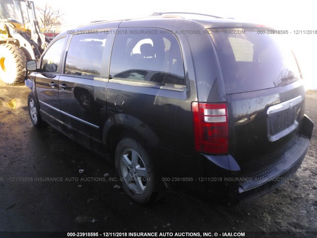 2D4RN5D12AR114391 - 2010 DODGE GRAND CARAVAN SXT BLACK photo 3