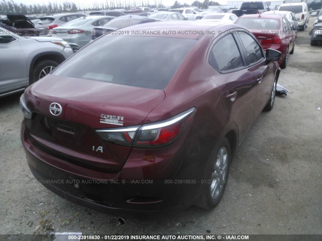 3MYDLBZV0GY127402 - 2016 TOYOTA SCION IA MAROON photo 4