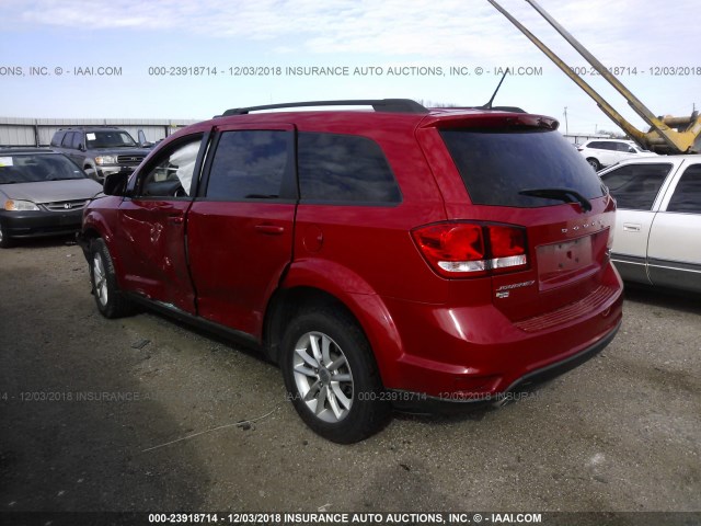 3C4PDCBG6HT509314 - 2017 DODGE JOURNEY SXT RED photo 3