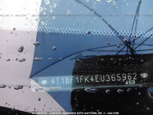 4T1BF1FK4EU365962 - 2014 TOYOTA CAMRY L/SE/LE/XLE 黑色 照片 9