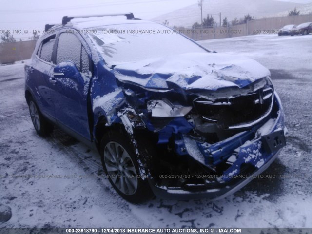 KL4CJESB8JB595542 - 2018 BUICK ENCORE PREFERRED BLUE photo 1