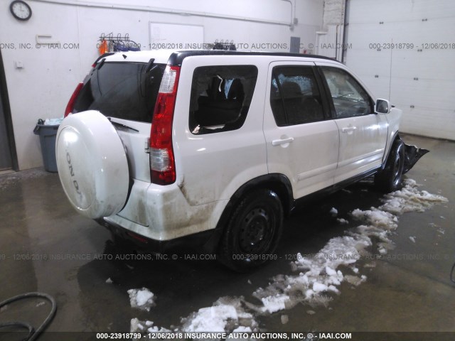 JHLRD78975C044335 - 2005 HONDA CR-V SE/EX WHITE photo 4