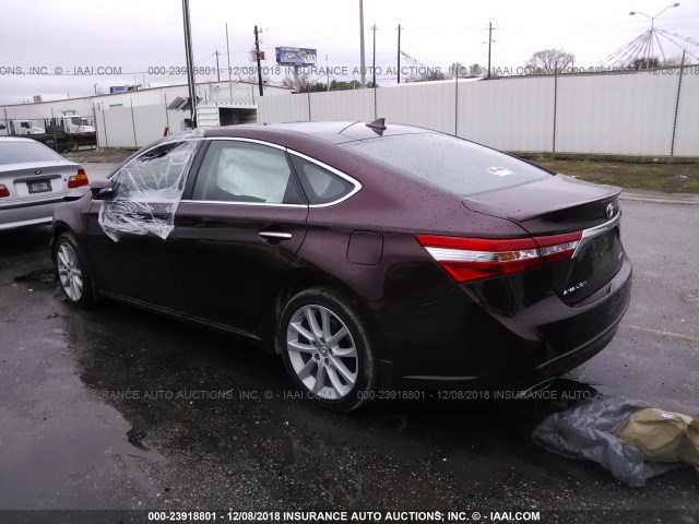 4T1BK1EB3FU143640 - 2015 TOYOTA AVALON XLE/PREMIUM/TOURING/LTD MAROON photo 3