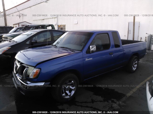 1N6DD26S0WC339470 - 1998 NISSAN FRONTIER KING CAB XE/KING CAB SE BLUE photo 2