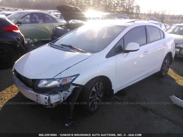 19XFB2F99DE284702 - 2013 HONDA CIVIC EXL WHITE photo 2