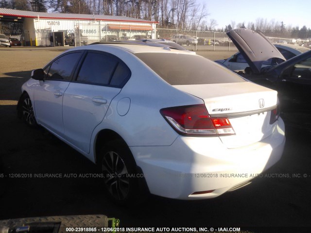 19XFB2F99DE284702 - 2013 HONDA CIVIC EXL WHITE photo 3